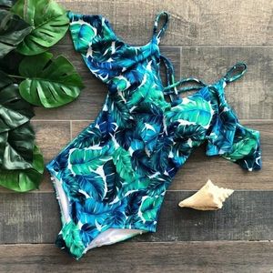 Off The Shoulder Women One Piece Swimsuit